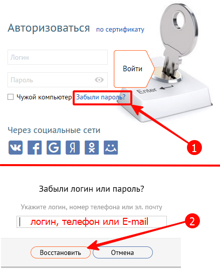 Что делать, если забыл пароль